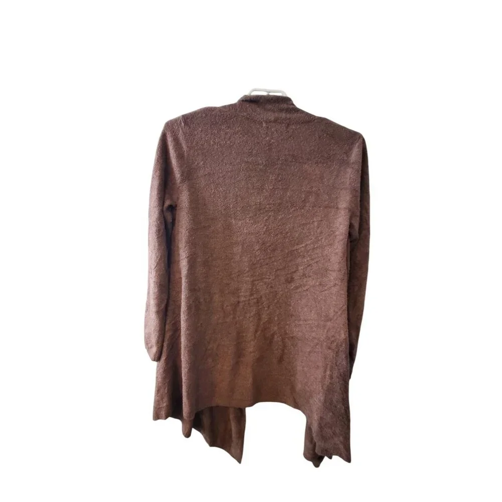 Barefoot Dreams cozy chic lite cardigan sweater womens L XL Island Wrap brown - Picture 4 of 5
